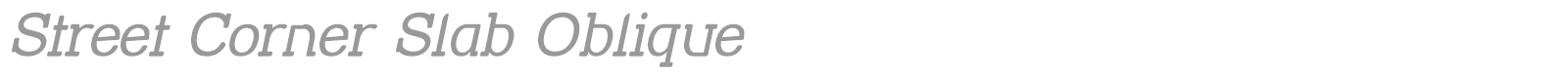 Street Corner font preview